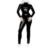 Insistline - Extravaganter Datex Langarm Stehkragen Overall mit Zip schwarz - Gr. S