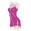 Insistline - Figurbetontes Datex Minikleid mit Zip pink - Gr. S