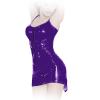 Insistline - Figurbetontes Datex Minikleid mit Zip lila - Gr. S