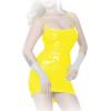 Insistline - Knappes figurbetontes Datex Minikleid mit Zip gelb - Gr. S