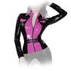 Insistline - Extravagante Damen Jacke im Militry-Look schwarz-pink - Gr. S