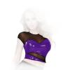 Insistline - Elegantes Datex Top mit Tll-Einstzen lila - Gr. S
