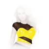 Insistline - Elegantes Datex Top mit Tll-Einstzen gelb - Gr. S