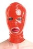 Anita Berg - Latex Maske mit runden ffnungen rot - Gr. S