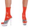 Anita Berg - Rassige Latex Socken / Strmpfe rot - Gr. L