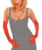 Anita Berg - Lange Latex Handschuhe / Gloves mit Zip rot - Gr. L