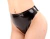 Anita Berg - Hfthoher hautenger Latex String schwarz - Gr. 3XL