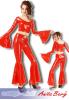 Anita Berg - Latex Trompeten-rmel Top und Hose rot - Gr. L