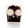 Anita Berg - Latex Top / Bustier mit Flachnieten ouvert schwarz - Gr. S