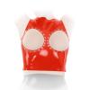 Anita Berg - Latex Top / Bustier mit Flachnieten ouvert rot - Gr. S