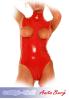 Anita Berg - rmelloser Latex Body mit Zip ouvert rot - Gr. 3XL