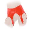 Anita Berg - Enger Latex Strapsgrtel mit Zip rot - Gr. 3XL