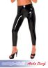 Anita Berg - Rassige lange Latex Leggings / Hose ouvert schwarz - Gr. 3XL