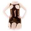 Anita Berg - Heier Latex Body ouvert mit Strapshaltern schwarz - Gr. 3XL