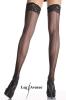 Leg Avenue - Spitzen Straps Naht Strmpfe schwarz - Gr. S-L