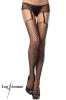 Leg Avenue - Netz Strapsgrtel & Strmpfe schwarz - Gr. S-L