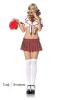 Leg Avenue - Knappes 4-teiliges Schulmdchen Kostm Set wei-rot-grn - Gr. XS