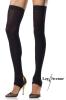 Leg Avenue - Blickdichte halterlose Strmpfe ohne Fu schwarz - Gr. S-L