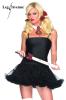 Leg Avenue - Enges Mini-Kleid mit Tll-Petticoat schwarz - Gr. S/M