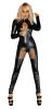 Noir Handmade - Lang�rmeliger Overall / Body im Straps-Design schwarz - Gr. XL