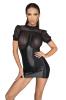Noir Handmade - Minikleid mit Tll-Oberteil und Puffrmeln schwarz - Gr. M