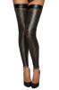 Noir Handmade - Markante Wetlook Beinstulpen in Laser Cut Optik schwarz - Gr. S