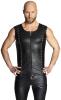 Noir Handmade - Stylische Wetlook Weste / Top mit Zip schwarz - Gr. S