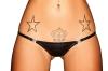Noir Handmade - Ultraknapper scharfer Wetlook String schwarz - Gr. S