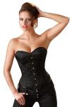 Edles Queen Size Straps Korsett / Corsage schwarz