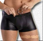 Glanz Wetlook Lift Pants / Shorts schwarz