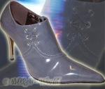 Elegante Lack Ankle Boots Gina grau