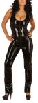 Ledapol - Figurbetonender Lack Zip-Overall / Catsuit ouvert