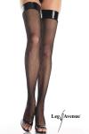 Leg Avenue - Halterlose Netz Strmpfe mit Lack Abschluss in 2 Farben