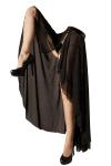 Noir Handmade - Asymmetrischer freizgiger Tll-Rock ouvert schwarz
