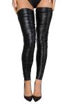 Noir Handmade - Powerwetlook Beinstulpen im Knitter-Look schwarz