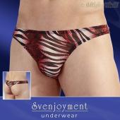 Effektvoller transparenter Dschungel Print Slip rot-schwarz-wei