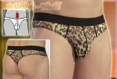 Goldglanz Rio-String im Leo-Design