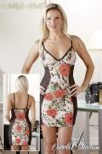 Enges kurzes leicht transparentes Kleid Neglig im bunten Animalprint