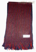 Weicher Unisex Strickschal mit Fransen schwarz-rot - Nr. 7