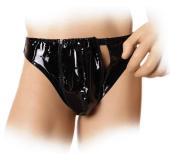 Ledapol - Herren Glanz Lack Slip / String mit Beutel und Zip
