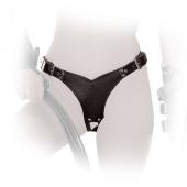 Ledapol - Echt Leder Dildo / Penis Slip Harness schwarz