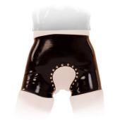 Anita Berg - Latex Shorts / Pants mit Flachnieten ouvert