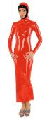 Anita Berg - Langrmeliges Latex Zip-Kleid mit Kopfmaske