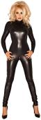 Noir Handmade - Heier langrmeliger Zip-Overall rckenfrei schwarz
