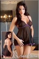 hier klicken für eine vergrösserte Darstellung von Hauchzartes Babydoll & Rio schwarz-lila
