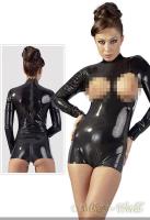hier klicken für eine vergrösserte Darstellung von Langarm Latex Body hochgeschlossen ouvert schwarz