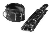 hier klicken für eine vergrösserte Darstellung von Ledapol - Breite Echt Leder Bondage Handfesseln mit Nieten