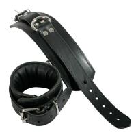 hier klicken für eine vergrösserte Darstellung von Ledapol - Echt Leder Bondage Fu-Fessel Paar schwarz - Gr. S-L