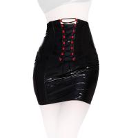hier klicken für eine vergrösserte Darstellung von Insistline - Eleganter Datex Rock mit Zierschnrung und Zip