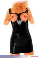 hier klicken für eine vergrösserte Darstellung von Anita Berg - Heies Latex Minikleid ouvert